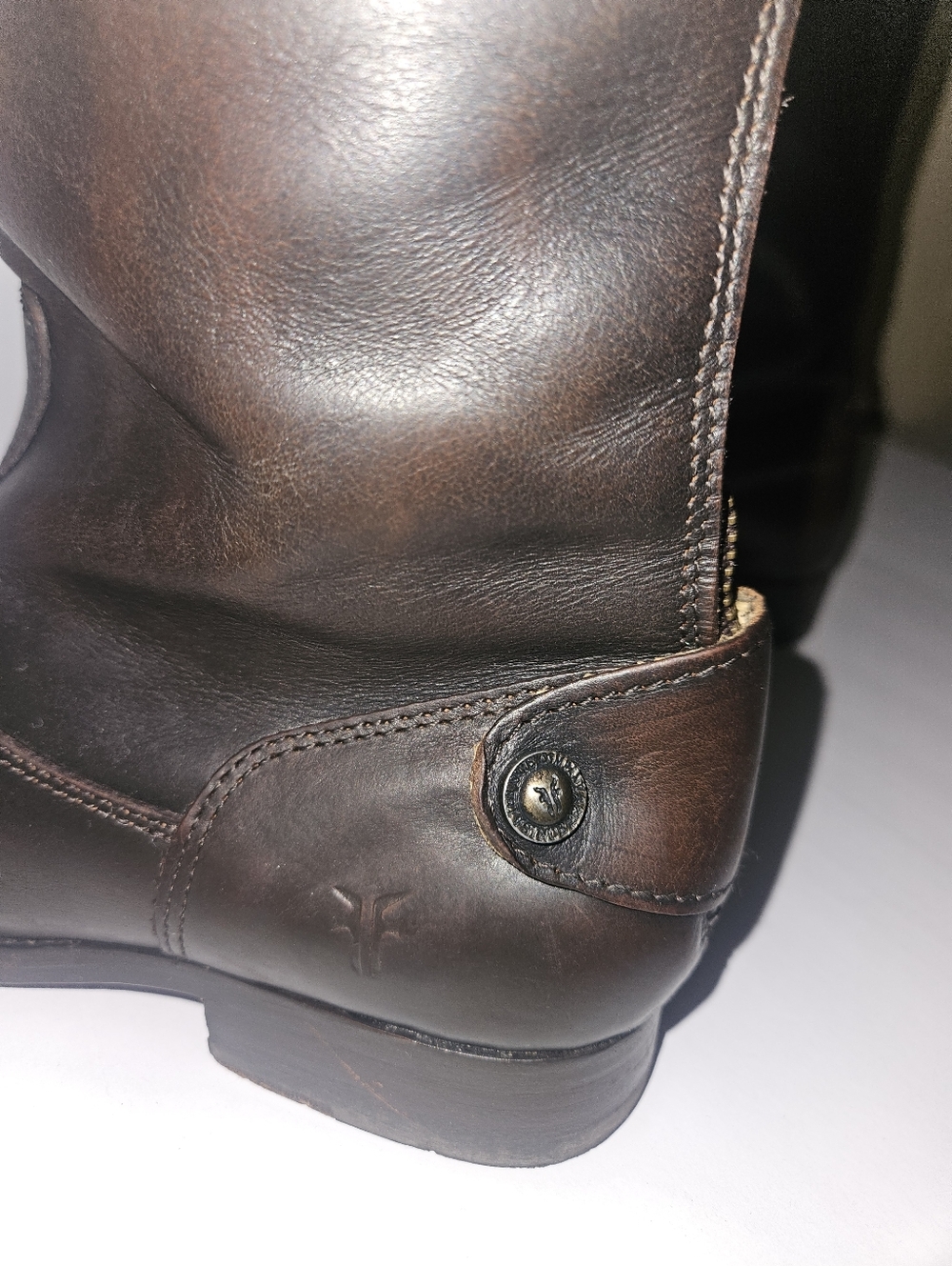 Frye Dark Brown Leather Knee-High Riding Boots - Picture 8 of 10
